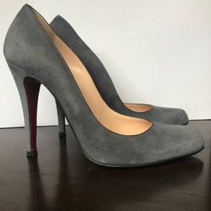 Authentic Christian Louboutin Gray Suede Sz. 36